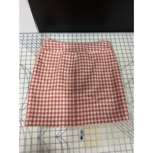 VINEYARD VINES Skirt, 4, Pink/Off-White Houndstooth, Zipper, Wool blend - Picture 6 of 9